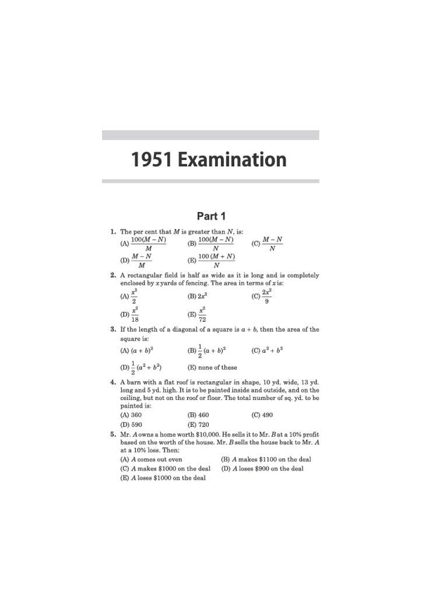 Classic Texts Series The Contest Problem Book I by Charles T. Salkind | Annual High School Mathematics Exams 1950–1960 | Math Practice Book for Olympiads, JEE, NTSE, CUET & Other Competitive Exams 2027
