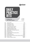 Table of Contents Daily Practice Bits index page from Arihant Prep Master JEE Main and Advanced Chemistry Class 12 textbook detailing a comprehensive 17-chapter syllabus ranging from Physical, Inorganic, Organic Chemistry modules to Practical Chemistry and Solid State with specific DPP counts per chapter
