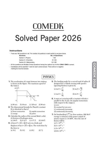 COMEDK 2027 | 10 Years Solved Papers (2026–2017) | 100% Original Questions with Detailed Solutions | 3 Mock Tests for 2027