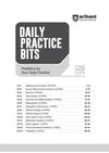Table of Contents Daily Practice Bits index page from Arihant Prep Master JEE Main and Advanced Mathematics Class 12 textbook detailing a comprehensive 14-chapter syllabus tracking calculus, vectors, algebra, and probability with specific DPP paper distributions per chapter