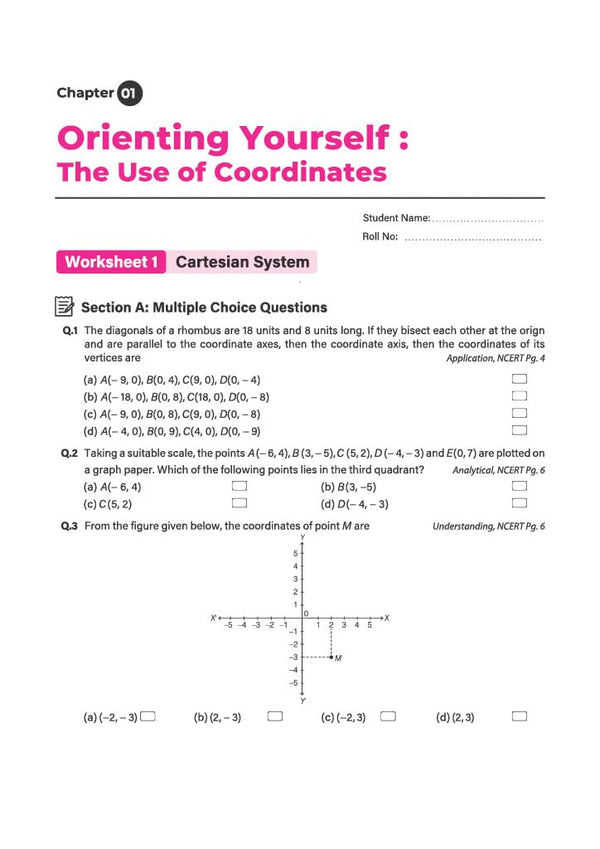 Ganita Manjari Mathematics Workbook for CBSE Class 9 (Part 1) | All Types of Questions - MCQs, CBQs, A/R, Very Short, Short & Long | NCERT Page Tagging | Based on NCERT Textbook & CBSE Pattern