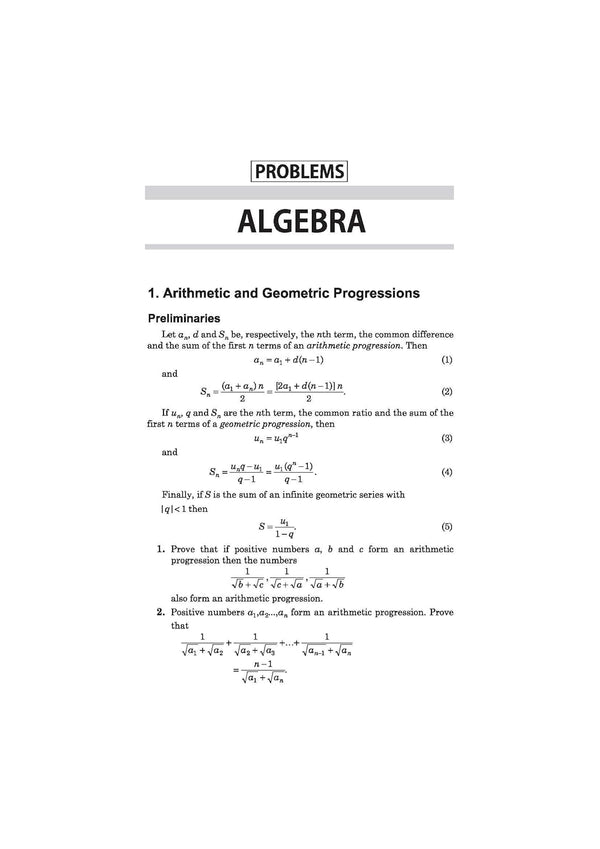 Classic Texts Series Problems in Elementary Mathematics by V. Lidsky | Maths Problem Book for JEE, Olympiads, CUET, NDA and Competitive Exams 2027