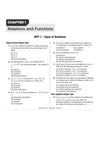 Chapter 1 Relations and Functions textbook page from Arihant Prep Master JEE Main and Advanced Mathematics Class 12 displaying DPP-1 on Types of Relations featuring single correct multiple-choice questions on reflexive ordered pairs, symmetric properties, transitive conditions, non-empty set element proofs, and non-negative integer type minimum ordered pair problems