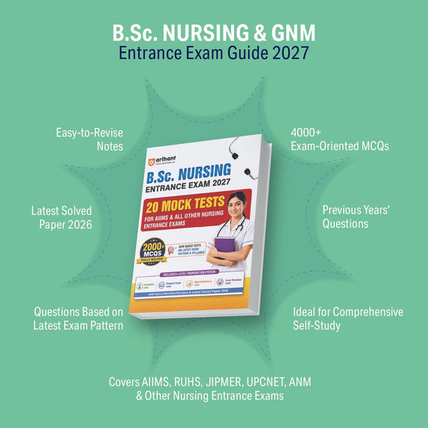 B.Sc. Nursing Entrance Exam 2027 | 20 Mock Tests for AIIMS & All Other Nursing Entrance Exams | 2000+ Fully Solved MCQs, OMR-Based Tests, Quick Revision Pointers & Solved Paper 2026