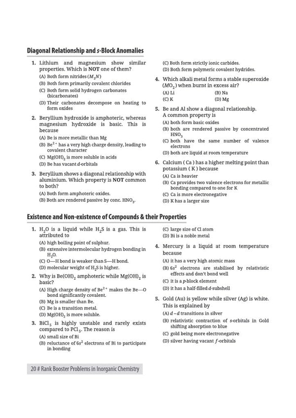 Inorganic Chemistry for JEE Main & Advanced 2027 | 3500+ Rank Booster Problems | Level-Wise Problem Progression, Real Exam-Level Questions, Concept & Application-Based Practice | From Concept Clarity to Rank Mastery
