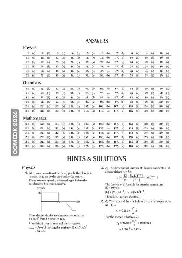 COMEDK 2027 | 10 Years Solved Papers (2026–2017) | 100% Original Questions with Detailed Solutions | 3 Mock Tests for 2027