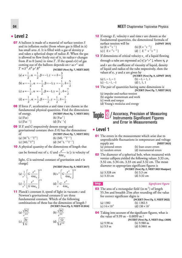 NEET 2027 | 14 Years' Solved Papers (2026–2013) Chapterwise, Topicwise & Levelwise 3000+ MCQs | Physics, Chemistry & Biology with NTA Authenticated Solutions, Revision Question Tagging, Key Ideas, Concept Enhancer, Mistake Alert & Re-NEET 2026 Paper