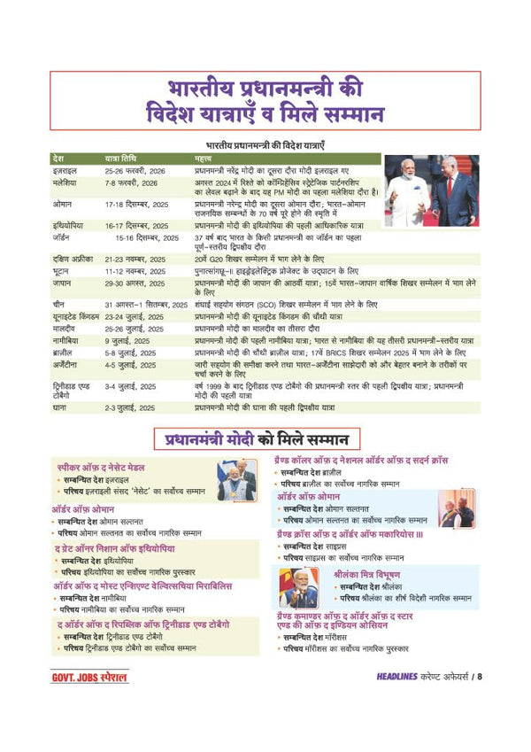 Headlines Current Affairs 2026 | Govt. Jobs Special - 360° Coverage April 2025–April 2026 | UPSC, State PCS, SSC, NDA/CDS, Railway & Police Exams | Exam Pattern Oneliners & Infographic with 10 Mock Tests | Hindi Medium