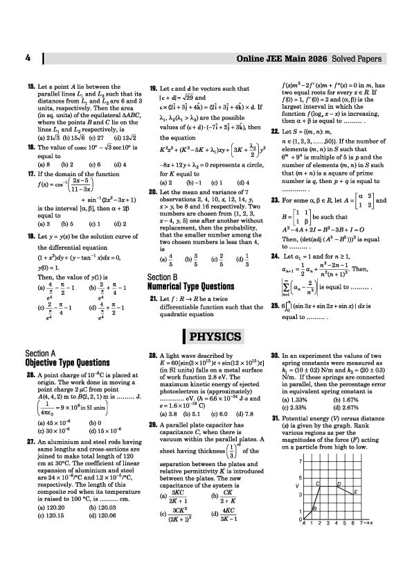 JEE Main 14 Years (2026–2013) Solved Papers | 168 Original Papers with 14310 Real Questions | Detailed Solutions & NTA Authenticated Answer Key | Online & Offline Papers for IIT JEE Main