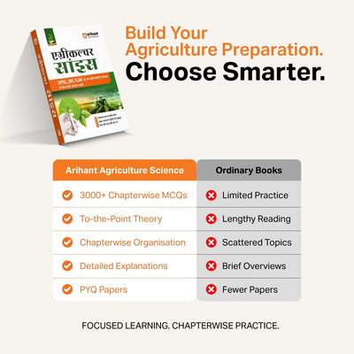 Agriculture Science 2027 | Complete Study Guide for UPSC, JRF & ICAR Agriculture Competitive Exams | To-the-Point Chapterwise Coverage | 3000+ Chapterwise MCQs & Previous Years' Question Papers