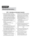 Chapter 2 Electrochemistry textbook page from Arihant Prep Master JEE Main and Advanced Chemistry Class 12 displaying DPP-1 on Electrolytes and Electrolytic Conduction featuring multiple-choice conceptual questions, Kohlrausch law problems, assertion-reasoning, and molar conductivity numerical calculations
