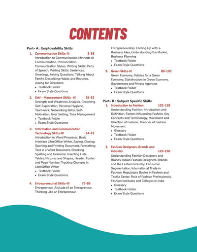 A Textbook of Fashion Studies for CBSE Class 11 | Skill Education (Subject Code 837) | Employability Skills, Subject-Specific Skills, Diagrams & Exam-Style Questions | As per Latest CBSE Syllabus 2026–27