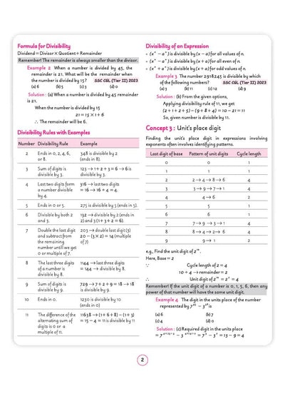 Chapter 1 Number System textbook page from Arihant SSC CGL Tier 1 and 2 Quantitative Aptitude Capsule Pro Notes showing a hierarchical classification tree diagram of Real and Imaginary numbers with SSC CGL Tier I 2025 exam question examples