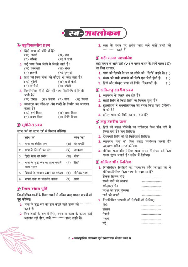Vyavaharik Vyakaran Kaksha 6 | Rachnatmak Lekhan & Apathit Bodh | Based on NEP 2020, NCF 2023 & Latest NCERT 'Malhar' Textbook |Latest Edition