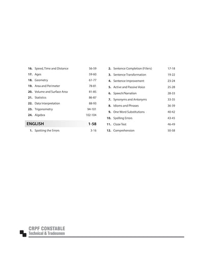 CRPF Constable (Technical & Tradesmen) Online Exam 2026 | Complete Study Guide | Revision Notes, Practice MCQs | Coverage of Reasoning, GK, Maths, English & Current Affairs