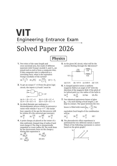 VITEEE Engineering Entrance Exam 2027 | 10 Years Solved Papers (2026–2016) | 100% Original Questions with Detailed Solutions | 3 Mock Tests for 2027