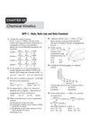 Chapter 03 Chemical Kinetics textbook page from Arihant Prep Master JEE Main and Advanced Chemistry Class 12 displaying DPP-1 on Rate, Rate Law and Rate Constant featuring differential rate expressions, rate constant units, graphical concentration versus time curves, and reaction rate constant relationships