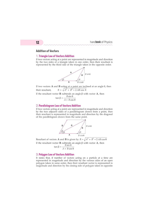 Handbook Physics (Class XI-XII) For Eng., Medical & Other Exams