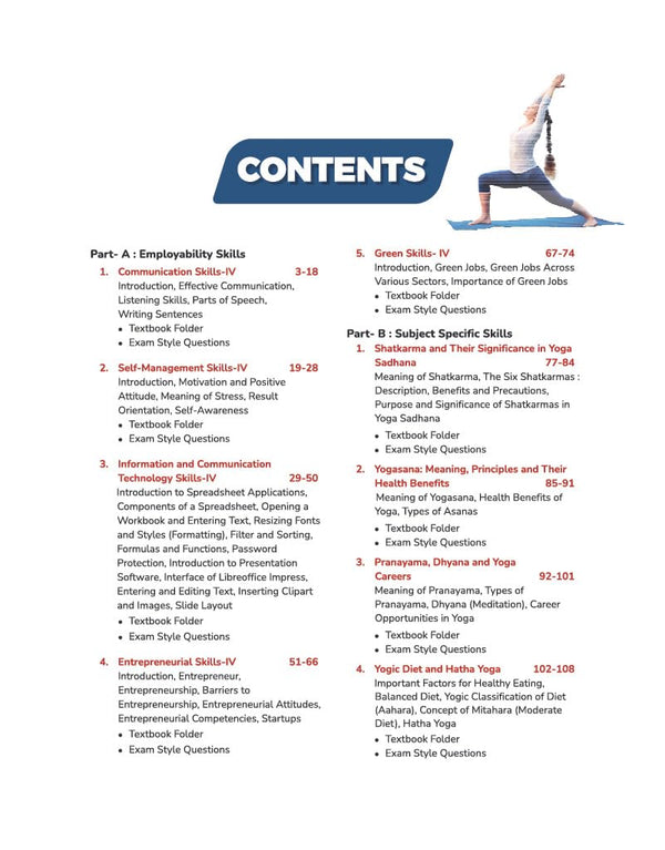 A Textbook of Yoga for CBSE Class 12 | Skill Education (Subject Code 841) | Employability Skills, Subject-Specific Skills, Diagrams & Exam-Style Questions | As per Latest CBSE Syllabus 2026–27