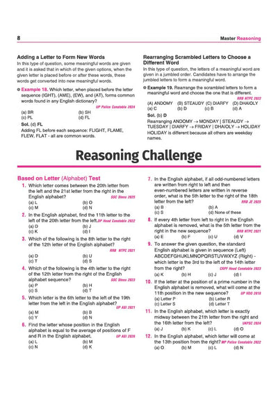Master Reasoning Book 2027 Chapterwise Practice