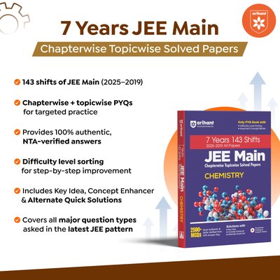 JEE Main Chemistry | 7 Years 143 Shifts (2025-2019 All Papers) | Chapterwise- Topicwise Solved Papers | 2500+ MCQs, Key Idea, Concept Enhancer