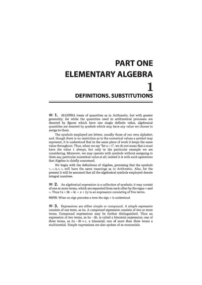 Classic Texts Series Elementary Algebra for Schools by HS Hall and SR Knight | Algebra Book for JEE, CUET, Class 9–12, Olympiads and School 2027