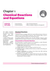 Arihant All in One Class 10 Science Chapter 1 Chemical Reactions and Equations index list covering types of reactions and effects of oxidation