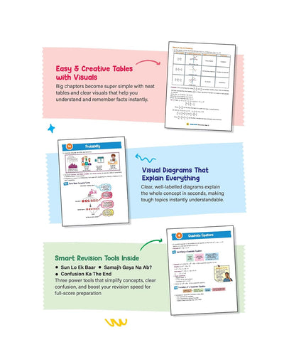 Arihant Quick Scan Mathematics CBSE Study Guide 2026-27 with Handwritten Notes Flow Charts and 3D Visuals – NCERT notes and flow charts features preview