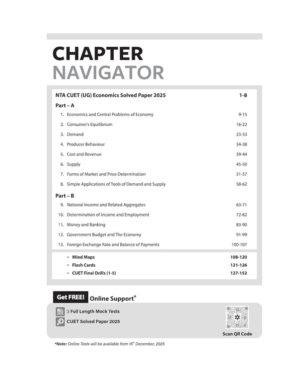CUET UG 2026 Economics | Chapterwise Notes & Question Bank | Based on NTA Pattern | 1000+ NCERT MCQs, Assertion Reason & CBQs | Mindmaps & Flash Cards | Free Online Digital Support