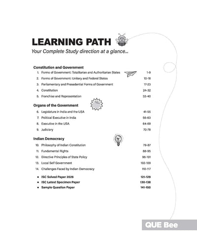 ISC Political Science Class 12 Exam | Quick Theory, Exam Pattern Questions & Sample Papers | As per Latest ICSE Syllabus |