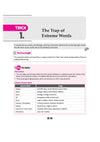 An educational page from the UPSC IAS Prelims Elimination Method guide focusing on Trick 1: The Trap of Extreme Words. It describes 'The Core Insight' behind question setting constraints and features a 'Common Extreme Words' table highlighting terms like Always, Never, None, and All alongside their typical subject-wise usages.