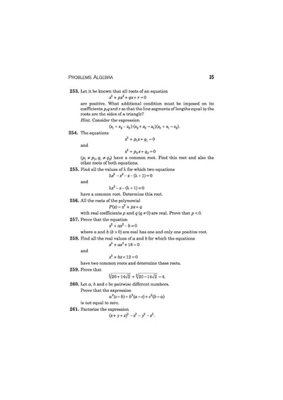 Classic Texts Series Problems in Elementary Mathematics by V. Lidsky | Maths Problem Book for JEE, Olympiads, CUET, NDA and Competitive Exams 2027