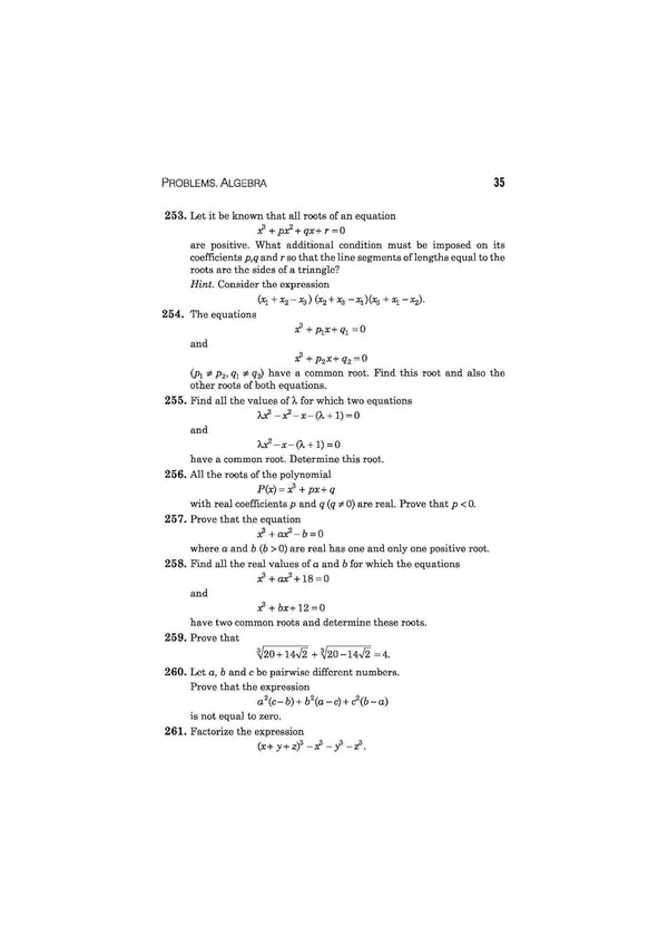 Classic Texts Series Problems in Elementary Mathematics by V. Lidsky | Maths Problem Book for JEE, Olympiads, CUET, NDA and Competitive Exams 2027