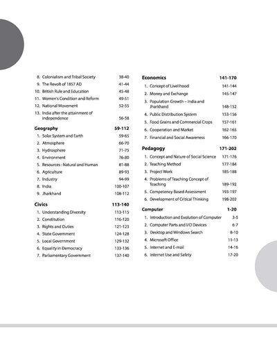 Study Guide JHTET 2026 (Jharkhand Teacher Eligibility Test) | Class 6–8 Uppar Primary Teacher - Social Studies | Based on Latest Exam Pattern (26 March 2026)