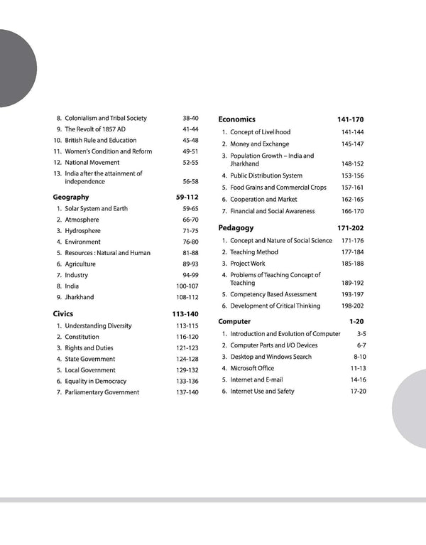 Study Guide JHTET 2026 (Jharkhand Teacher Eligibility Test) | Class 6–8 Uppar Primary Teacher - Social Studies | Based on Latest Exam Pattern (26 March 2026)