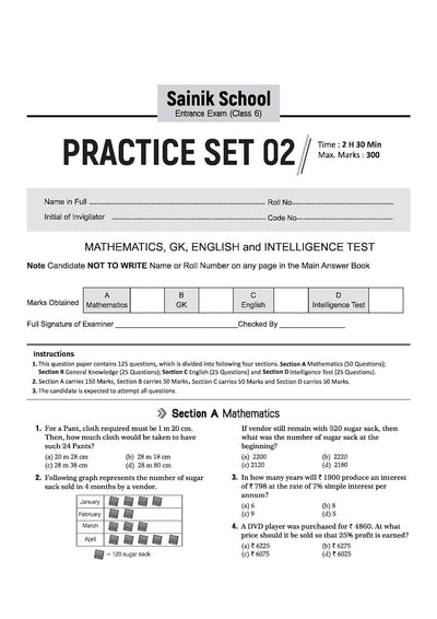 AISSEE Sainik School Class 6 Entrance Exam 2027 | Practice Sets with Solved Paper 2026 | With OMR Sheet | As per Latest Exam Pattern