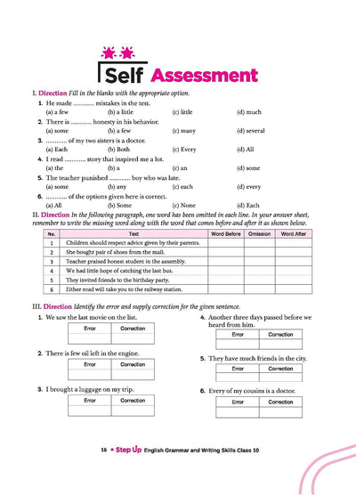 Step Up English Grammar for CBSE Class 10 | Based on NEP 2020 | Grammar & Creative Writing | Step Check for Practice, Exam Pattern, Previous Year Questions & Competency-Based Questions