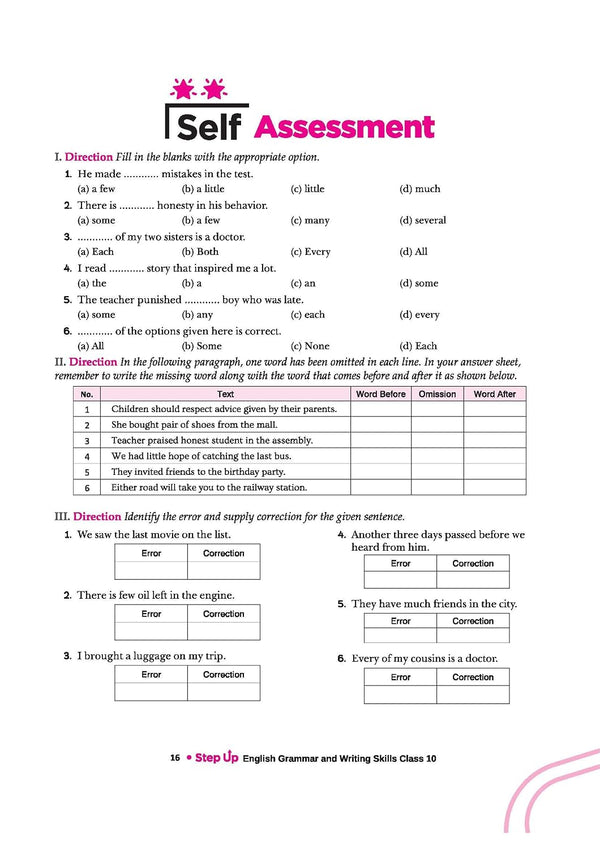 Step Up English Grammar for CBSE Class 10 | Based on NEP 2020 | Grammar & Creative Writing | Step Check for Practice, Exam Pattern, Previous Year Questions & Competency-Based Questions