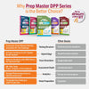 Comparison infographic titled Why Prep Master DPP Series is the Better Choice for a dream called IIT showing Arihant Prep Master JEE Main and Advanced DPP and Testing Kit features like systematic testing structures, separate booklets with OMR sheets, AI rank prediction, and performance analytics versus traditional bulky books