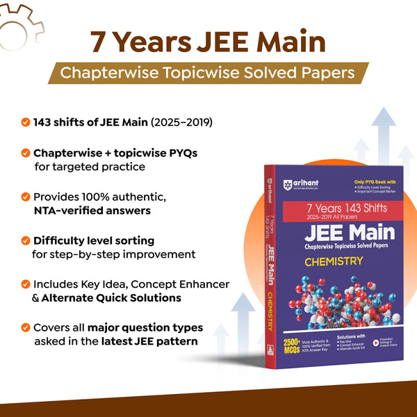 JEE Main Chemistry | 7 Years 143 Shifts (2025-2019 All Papers) | Chapterwise- Topicwise Solved Papers | 2500+ MCQs, Key Idea, Concept Enhancer