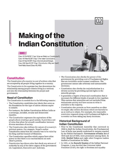 NCERT Notes Indian Polity & Governence (Class 6-12) | 2nd Revised Edition | For UPSC and Other Competitive Exams | English Medium