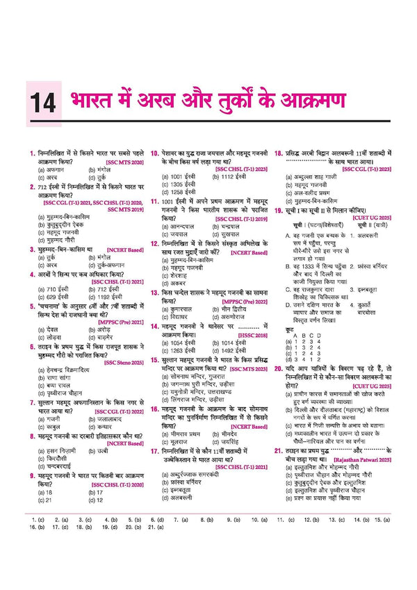 Objective 14000+ General Studies (Samanya Addhyan) Chapterwise PYQs | Complete Coverage of History, Polity, Geography, Economy, Science & Static GK |for SSC, Railway, NDA, CDS & All Competitive Exams