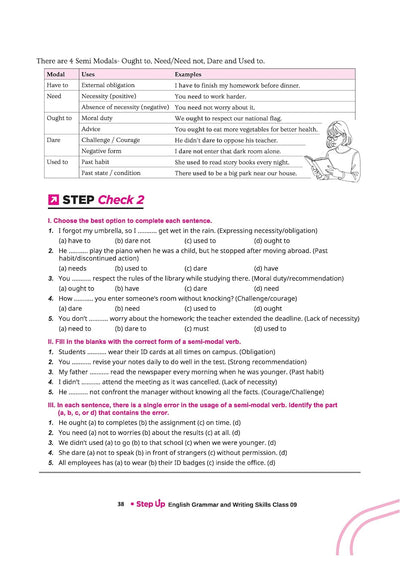 Step Up English Grammar for CBSE Class 9 | Based on NEP 2020 | Grammar & Creative Writing | Step Check for Practice, Exam Pattern, Previous Year Questions & Competency-Based Questions