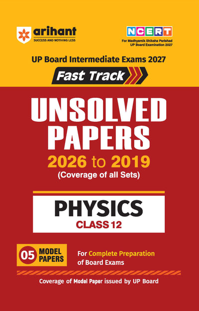 Combo (Set of 5 Books) UP Board Fast Track Unsolved Papers Class 12: Physics, Chemistry, Biology, Samanya Hindi & English (2019-2026) | Complete PCB Board Exam Practice Question Bank Kit
