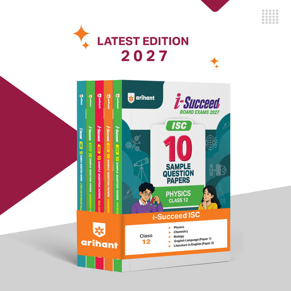 Combo (Set of 5 Books) i-Succeed ISC Class 12 Exam 2027 Prep Kit: 10 Sample Papers (Physics, Chem, Bio, Eng 1 & Eng 2) | Colour Cheat Sheets, Mind Maps, Directed Writing & Council Style Answers | Based on Latest CISCE ISC Board Syllabus 2027