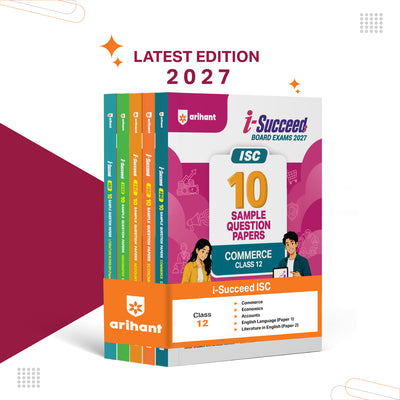 Combo (Set of 5 Books) i-Succeed ISC Class 12 Exam 2027 Prep Kit: 10 Sample Papers (Commerce, Economics, Accounts, Eng 1 & Eng 2) | Colour Cheat Sheets, Mind Maps, Directed Writing & Council Answers | Based on Latest CISCE ISC Board Syllabus 2027