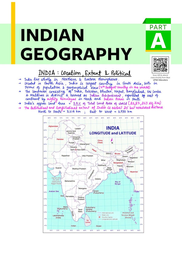 PULSE 3.0 Handwritten Notes: UPSC Through Maps | Fully Revised Edition with SMART Framework | for UPSC Prelims, State PCS and Other Competitive Exam