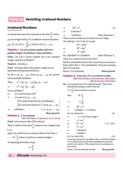 All in One Mathematics Class 10 for CBSE Exam 2026-27 | NCERT Based Complete Theory, Practice Exercises, CBQs, A-R, Sample Papers & Mind Maps | Revised Edition as per Latest Syllabus