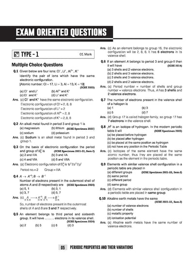 ICSE Chemistry Class 10 Exam | Quick Theory, Exam Pattern Questions & Sample Papers | As per Latest ICSE Syllabus | Que Bee 2nd Edition