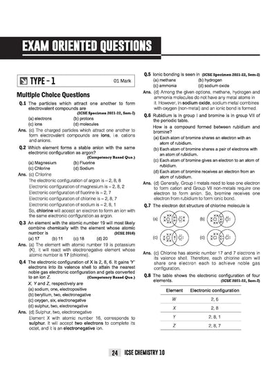 ICSE Chemistry Class 10 Exam | Quick Theory, Exam Pattern Questions & Sample Papers | As per Latest ICSE Syllabus | Que Bee 2nd Edition